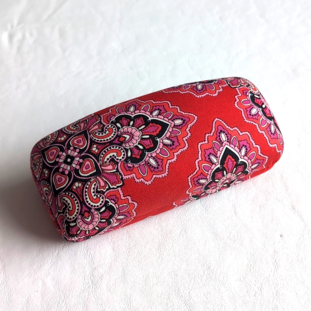 Vera Bradley Red Paisley Glasses Case